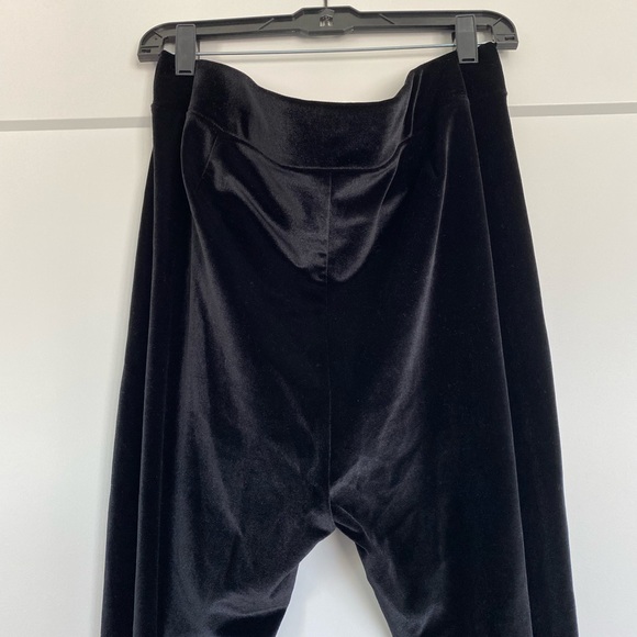 LOFT Black Velvet Legging Pants - Picture 2 of 3